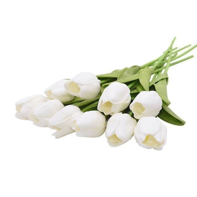 TULIPLUME – Composition florale artificielle pour une décoration de table élégante