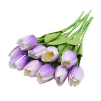 TULIPLUME – Composition florale artificielle pour une décoration de table élégante