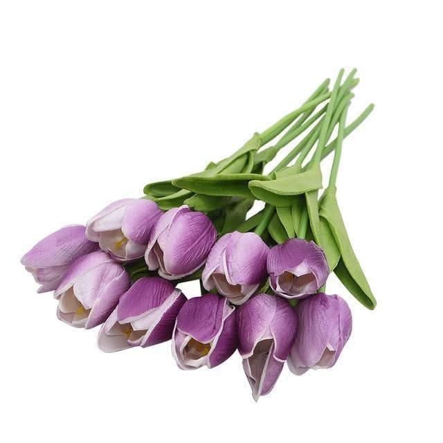 TULIPLUME – Composition florale artificielle pour une décoration de table élégante