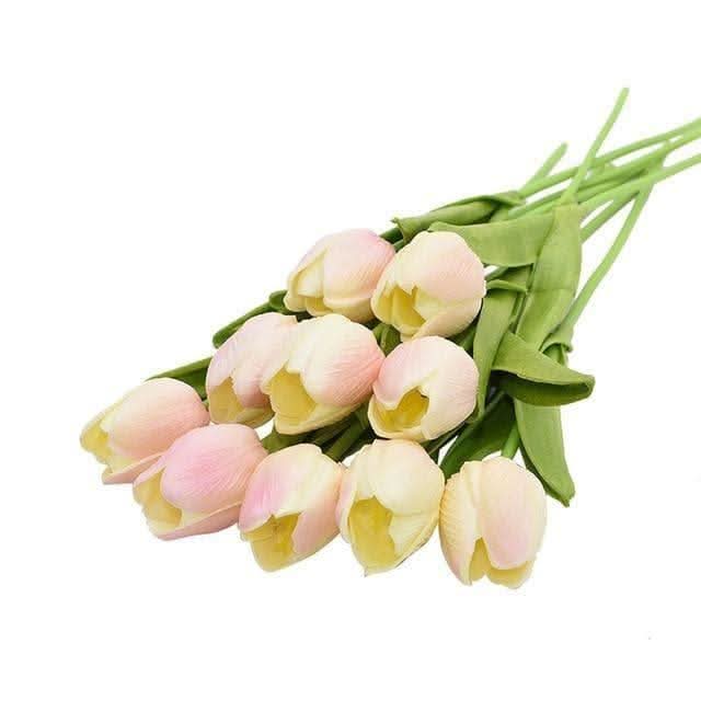 TULIPLUME – Composition florale artificielle pour une décoration de table élégante