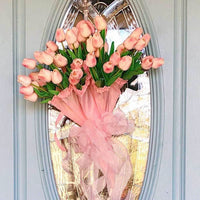 TULIPLUME – Composition florale artificielle pour une décoration de table élégante