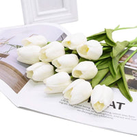 TULIPLUME – Composition florale artificielle pour une décoration de table élégante