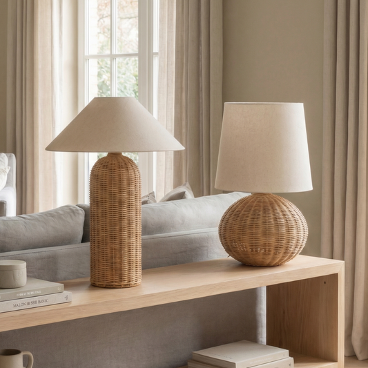 RATTAVIXA – Boho Table Lamp for Inviting Bedroom Atmosphere