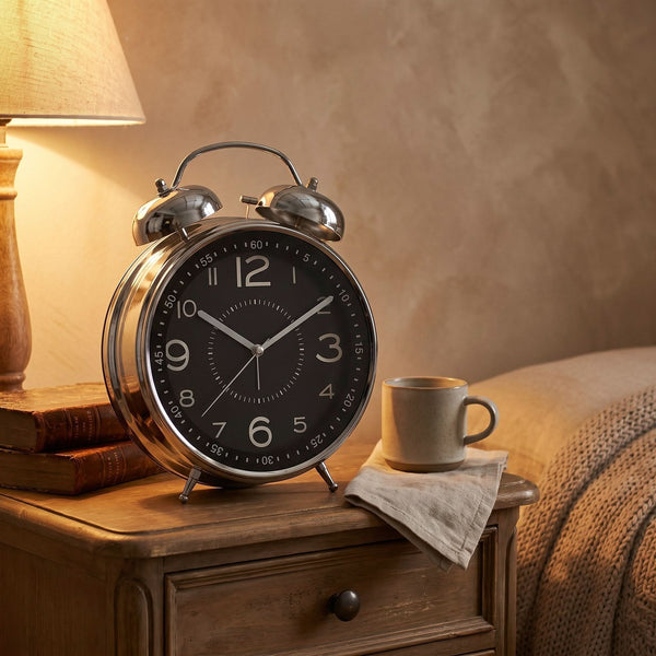 CHRONELLE – Double Bell Alarm Clock for Timeless Bedside Style