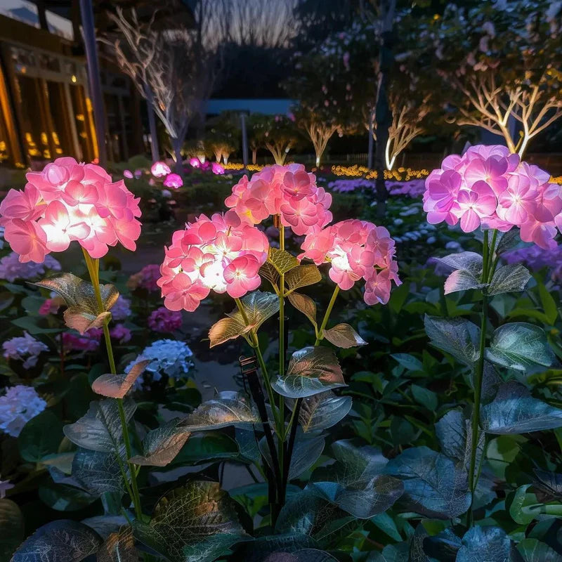 HYDRANGEALIVA – Décoration hortensia lumineuse pour espaces extérieurs élégants