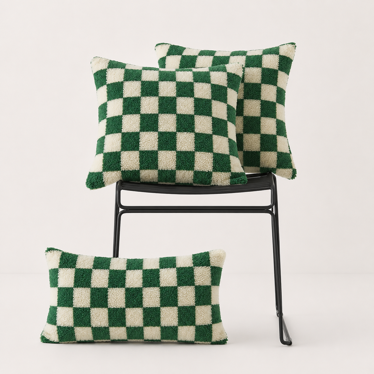 TEDDAVELIX – Plush Teddy Pillow Covers for Cozy Sofa Comfort