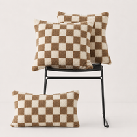 TEDDAVELIX – Plush Teddy Pillow Covers for Cozy Sofa Comfort
