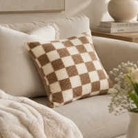 TEDDAVELIX – Plush Teddy Pillow Covers for Cozy Sofa Comfort