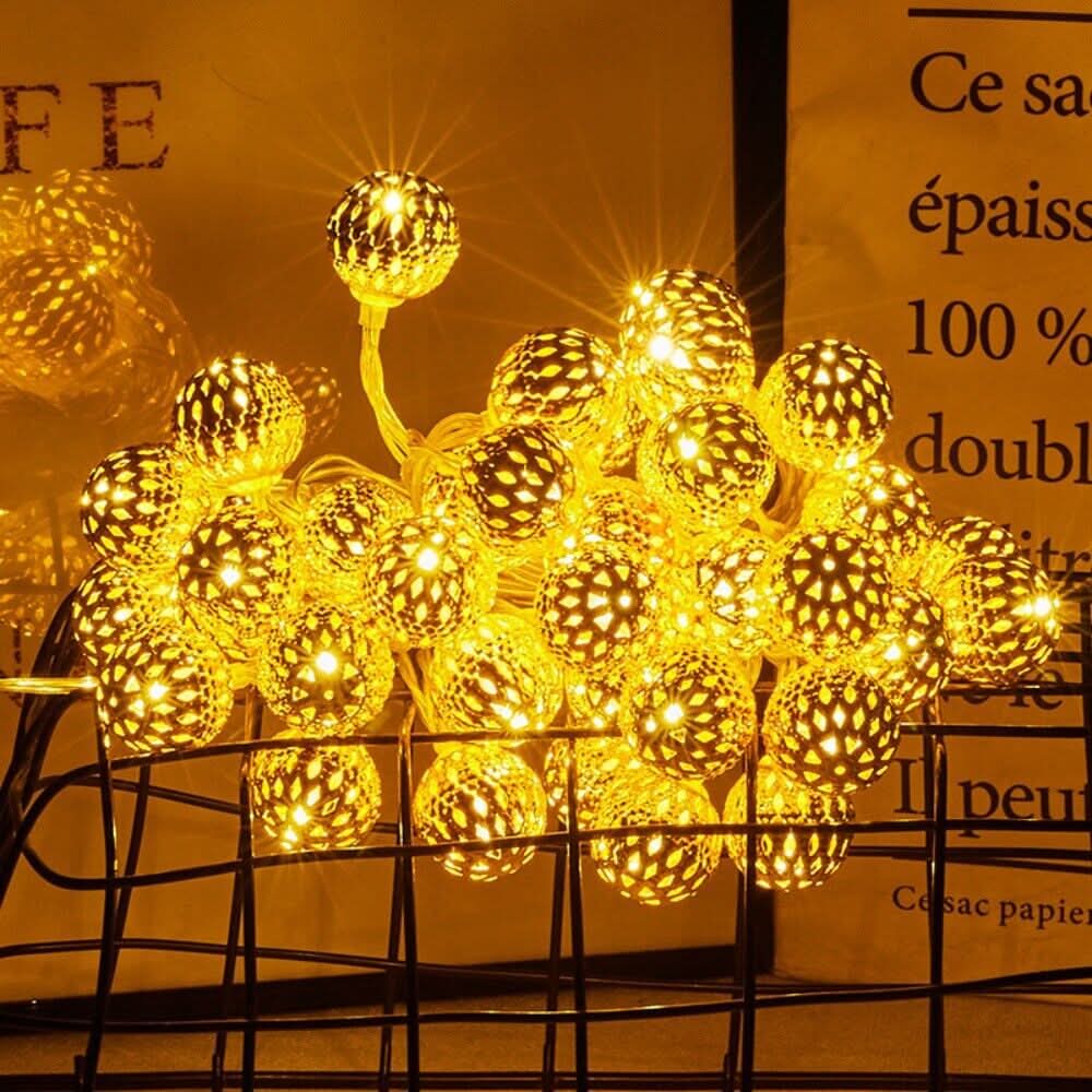 CASALORA – Marokkanische Lichterkette mit Kugeln für warmes dekoratives Licht