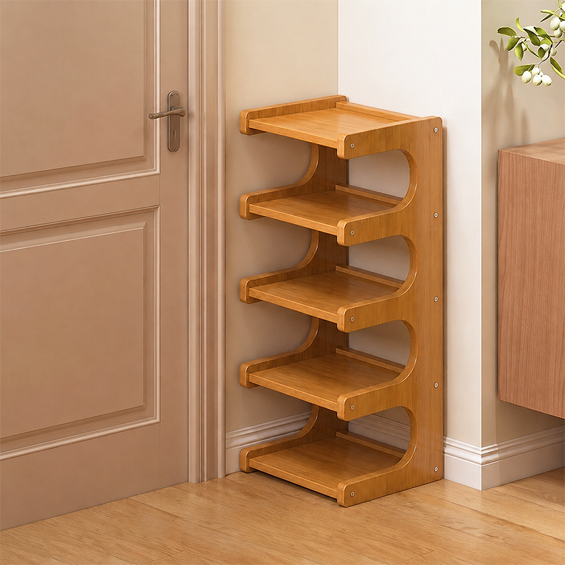 NORDSHOE – Scandinavian Shoe Rack with Open Shelves for Easy Storage