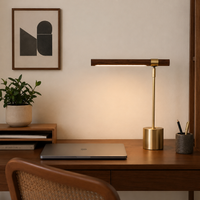 NUTAVENIX – Walnut-Finish Table Light for Warm Ambient Glow