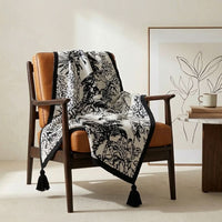 FLORAWING – Vintage Bird Throw Blanket for Elegant Home Comfort