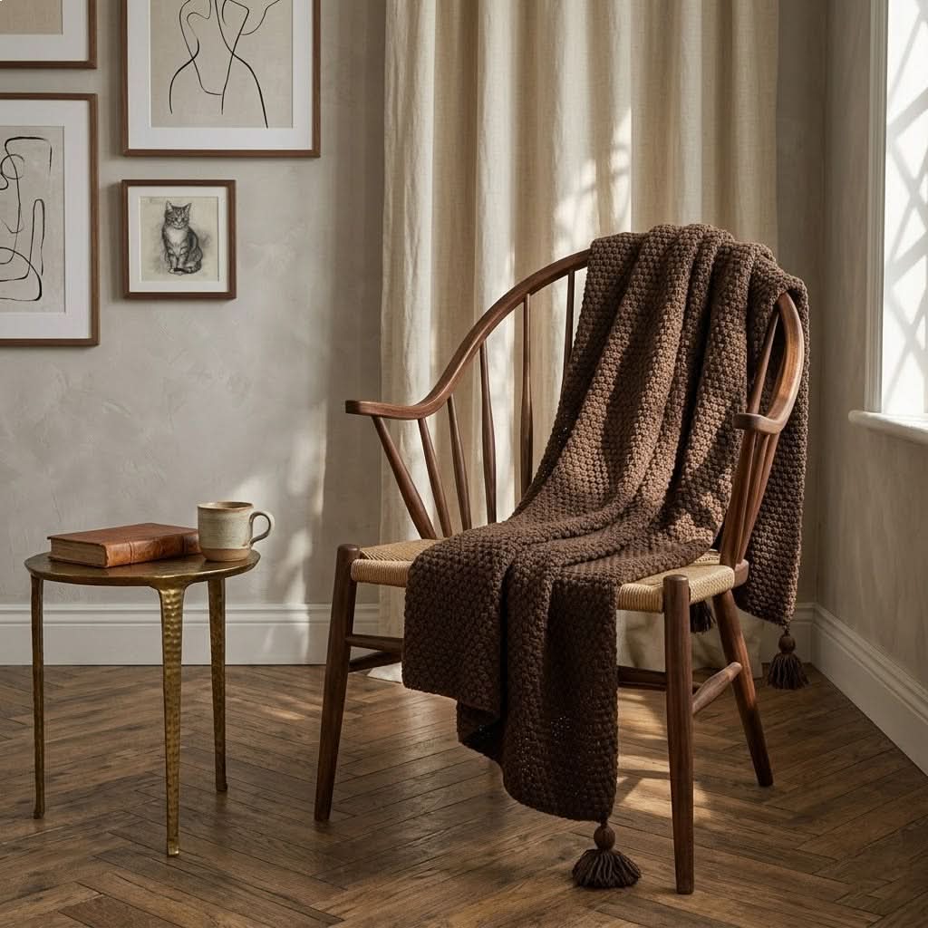 SCANDICREST – Couverture en tricot épais pour un intérieur raffiné et confortable
