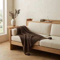 SCANDICREST – Couverture en tricot épais pour un intérieur raffiné et confortable