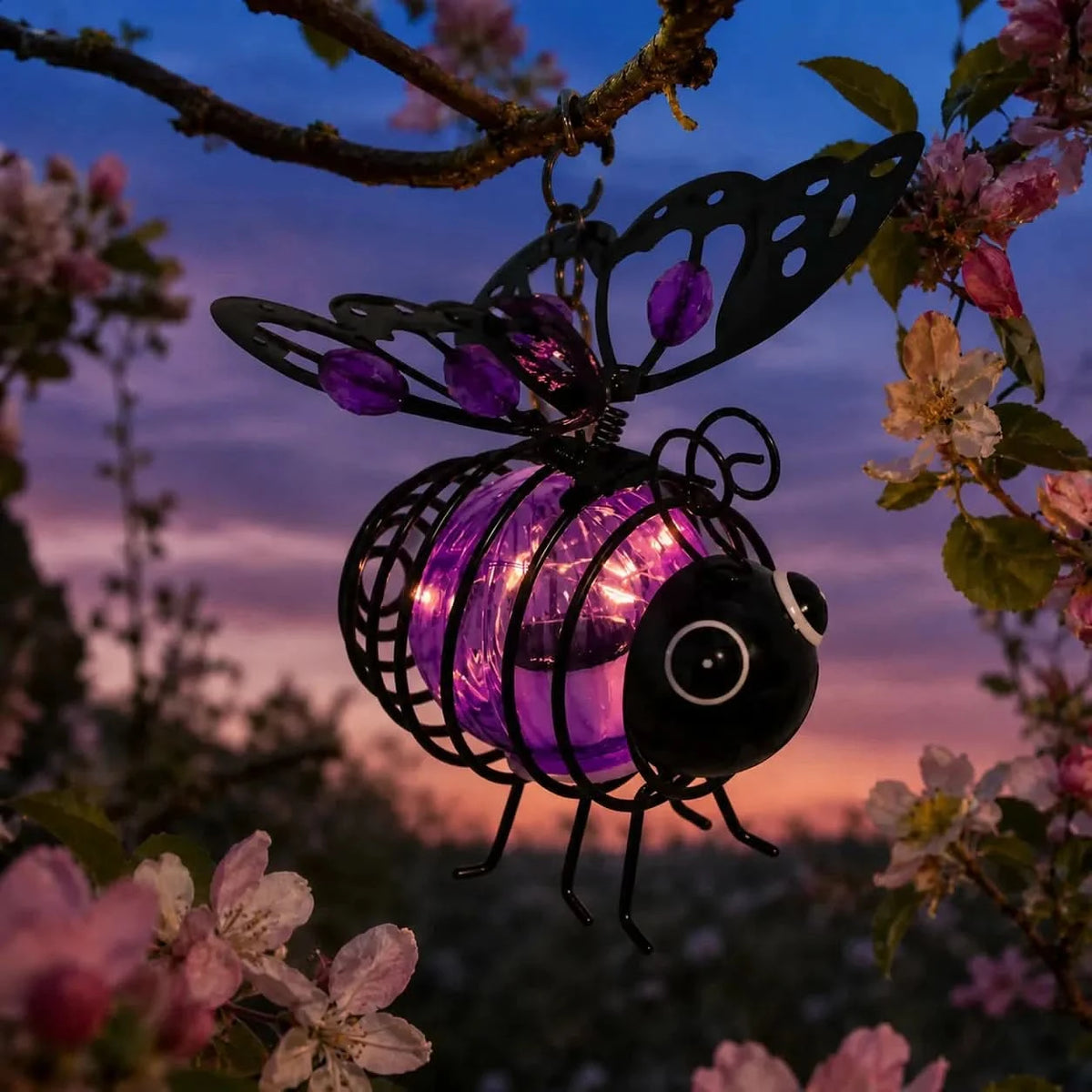 BEEAURA – Solar Hanging Bee Lamp for Garden Glow