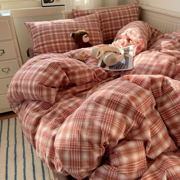 CHECKHAVEN – Vintage Plaid Bedding Set for Timeless Bedroom Style